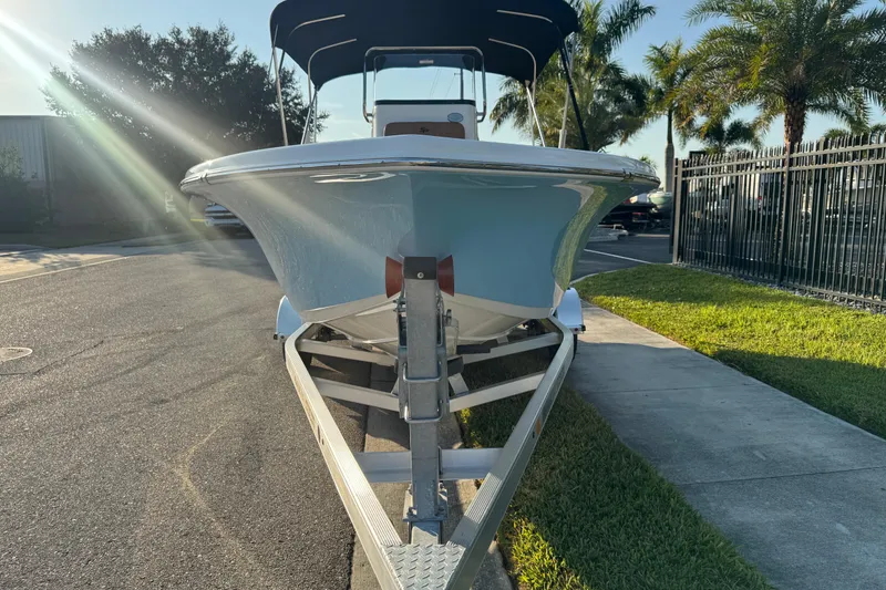 Slide: The Image of 2024 Sea Pro 202 Center Console boat emblem and design detail. - 26