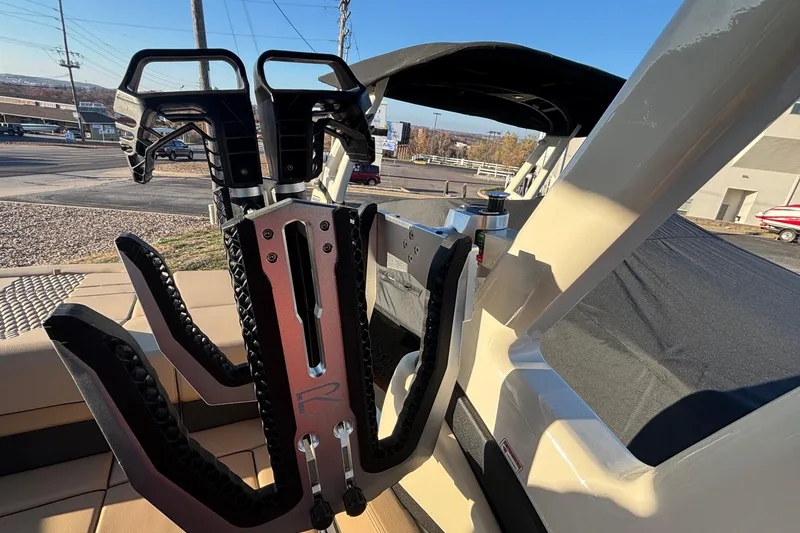 Slide: The Image of Close-up of a 2026 Chris-Craft Sportster 28 locking mechanism, showing locked and unlocked indicators. - 3