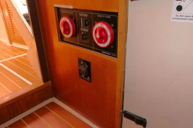 Slide: The Image of Control panel on 2008 Catalina 400 MK II yacht interior with wooden flooring. - 77