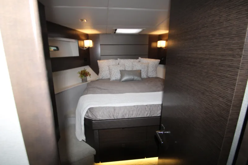 Slide: The Image of Luxurious bedroom interior of 2019 Cruisers Yachts 42 Cantius with modern decor. - 13