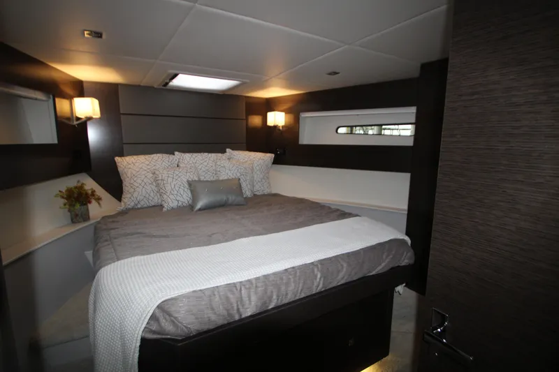 Slide: The Image of Luxurious bedroom interior of 2019 Cruisers Yachts 42 Cantius with modern decor. - 14
