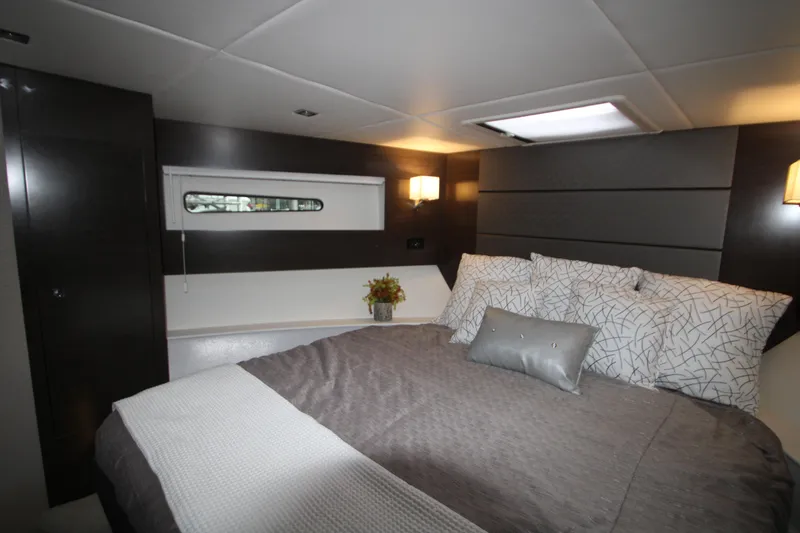 Slide: The Image of Luxurious bedroom interior of 2019 Cruisers Yachts 42 Cantius with modern decor. - 21