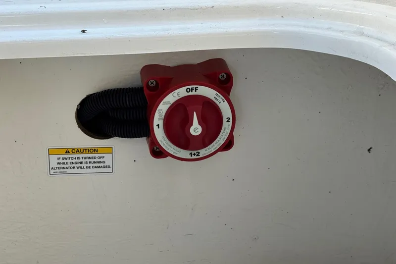 Slide: The Image of 2022 Bayliner VR6 Bowrider OB tan seating with diamond stitching detail. - 25