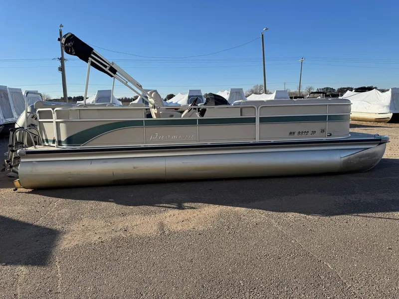 Slide: The Image of Premier 230 Grand Majestic Tri-toon Pontoon & 200HP Honda 4-Stroke EFI 2003 - 11