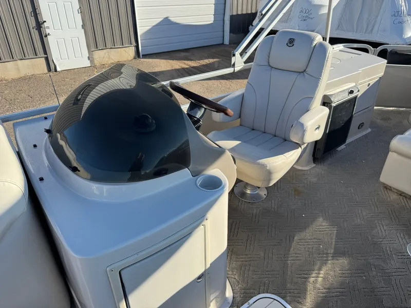 Slide: The Image of Premier 230 Grand Majestic Tri-toon Pontoon & 200HP Honda 4-Stroke EFI 2003 - 12