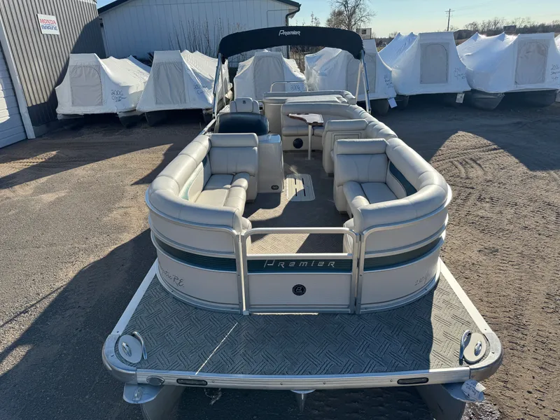 Slide: The Image of Premier 230 Grand Majestic Tri-toon Pontoon & 200HP Honda 4-Stroke EFI 2003 - 9