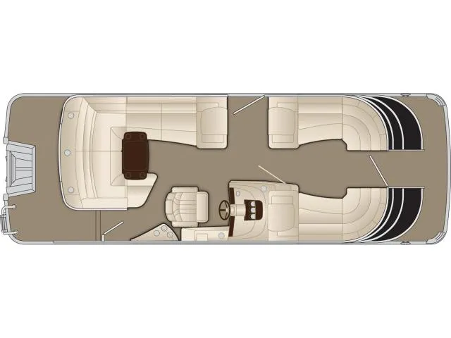 Slide: The Image of Manufacturer Provided Image: Top view layout of 2015 Bennington 2350 QCL pontoon boat. - 11