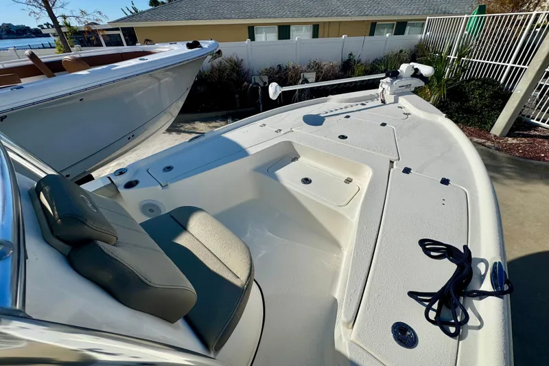 Slide: The Image of 2023 Key West 210 Bay Reef boat with seating and deck view. - 33