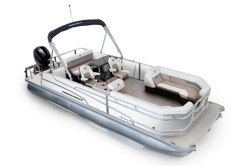 The Image of 2026 Princecraft Vectra 23 RL pontoon boat with spacious seating and modern design. - 1