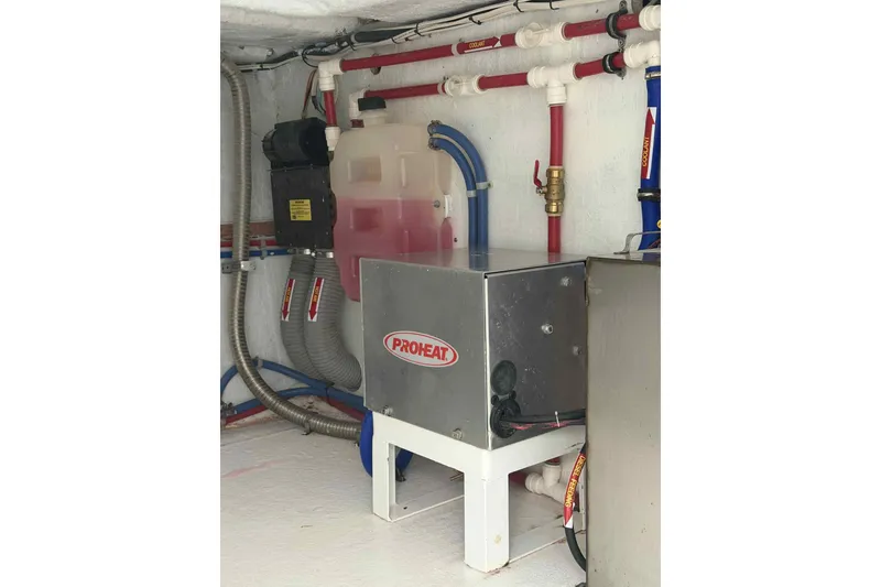 Slide: The Image of Engine room of 2025 Bracewell Commander 36SF with Proheat system and plumbing. - 29