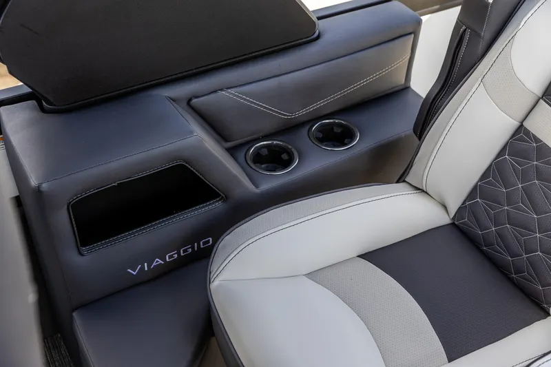 Slide: The Image of Luxurious interior of 2026 Viaggio Diamante Q with cup holders and stylish seating. - 16