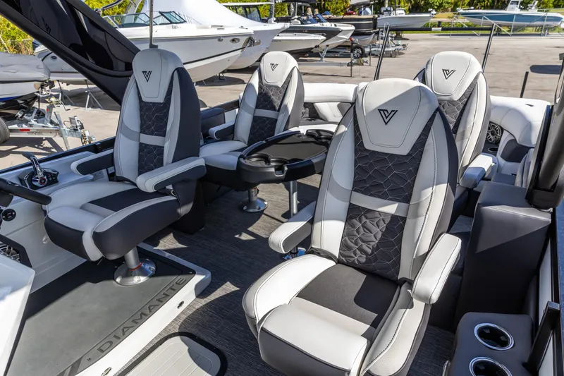 Slide: The Image of Luxurious interior of 2026 Viaggio Diamante Q boat with plush seating and modern design. - 3