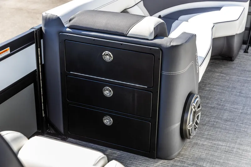 Slide: The Image of Luxurious seating and storage in 2026 Viaggio Diamante Q boat interior. - 5