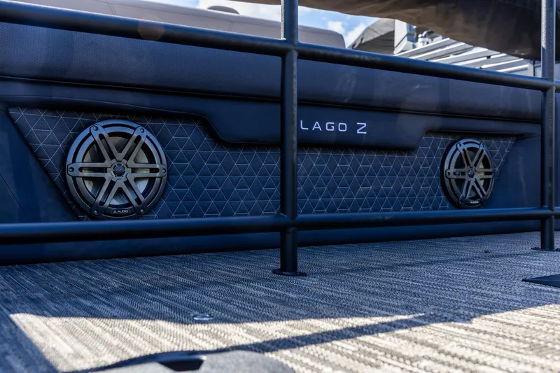 Slide: The Image of 2026 Viaggio Lago Z-S boat with JL Audio speakers and sleek design. - 20
