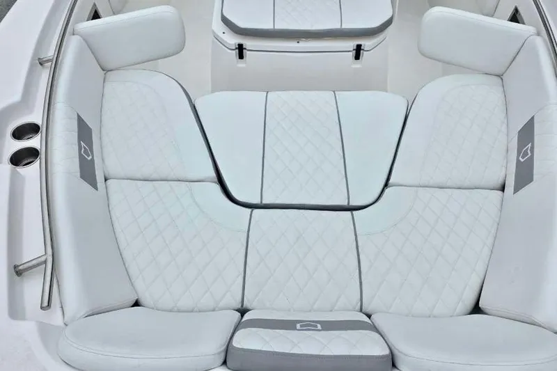 Slide: The Image of Luxurious seating on 2026 Sea Fox 288 Commander boat with quilted upholstery. - 18