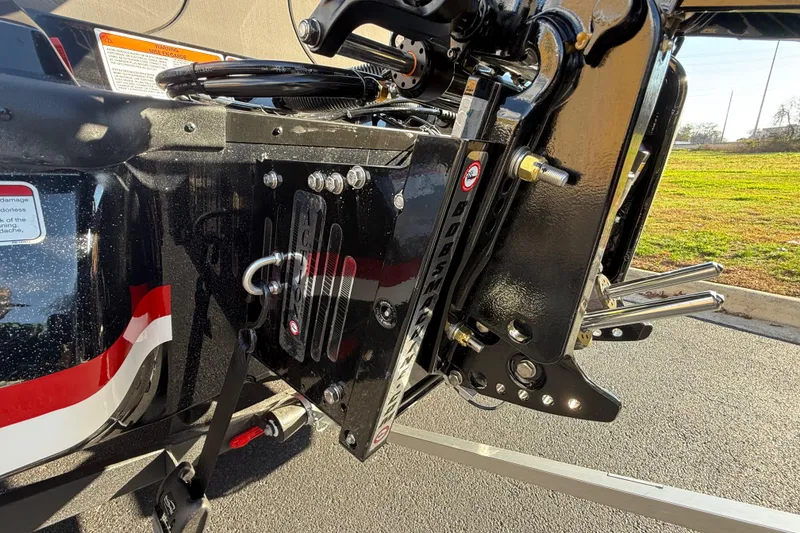 Slide: The Image of Close-up of 2026 Nitro Z21 XL Pro boat engine mount on a sunny day. - 91