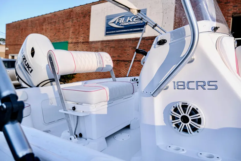 Slide: The Image of 2026 ALK2 Powerboats 18 CRS with Suzuki engine, showcasing sleek design and modern features. - 19