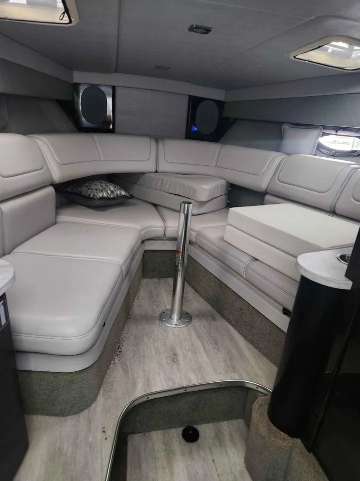 Slide: The Image of 2018 Formula 310 Sun Sport cabin interior with luxurious seating. - 10