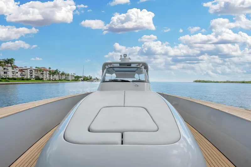 Slide: The Image of Luxury Alen 55 yacht cruising on a serene waterway, 2021 model. - 42