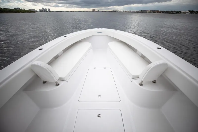 Slide: The Image of 2026 Bahama 41 Center Console boat with spacious seating on calm waters. - 22