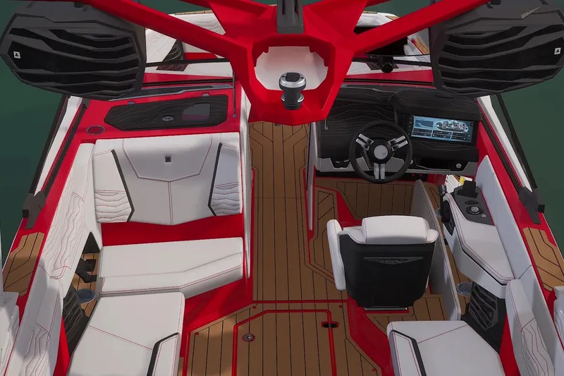 Slide: The Image of 2026 Nautique Super Air Nautique G23 interior with sleek design and luxurious seating. - 3