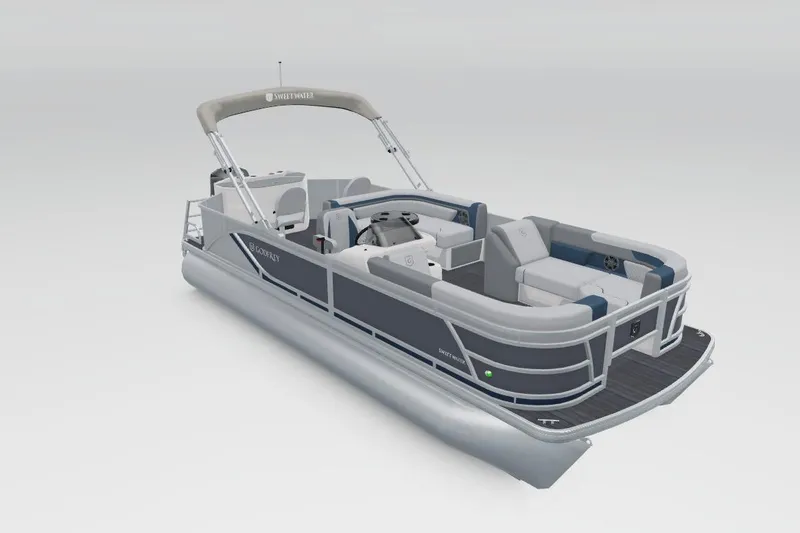 Slide: The Image of 2026 Godfrey Sweetwater 2286 FS pontoon boat with sleek design and spacious seating. - 30