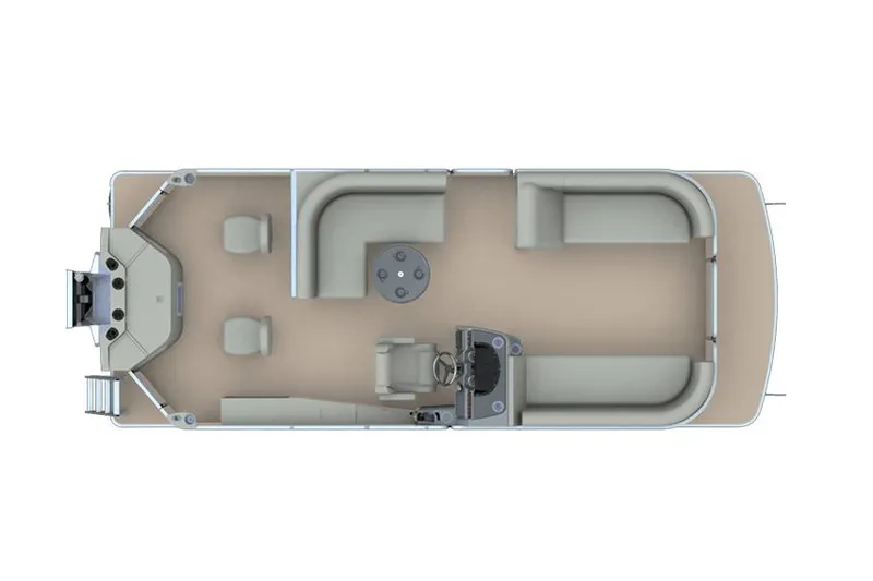 Slide: The Image of Manufacturer Provided Image: Top view of 2023 Godfrey Sweetwater 2286 FS pontoon boat layout. - 4