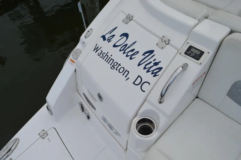 Slide: The Image of 2013 Chaparral 327 SSX boat with "La Dolce Vita" text, Washington, DC. - 30