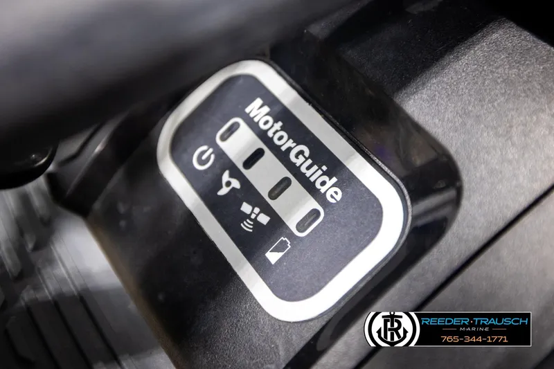 Slide: The Image of Close-up of MotorGuide control panel on 2020 Avalon VEN FNC boat. - 49