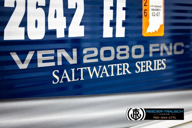 Slide: The Image of 2020 Avalon VEN FNC Saltwater Series boat registration details. - 59