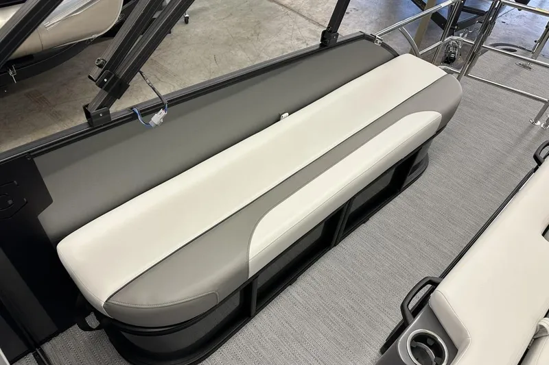 Slide: The Image of 2026 Godfrey Monaco 235 SFL boat interior with sleek seating and modern design. - 12