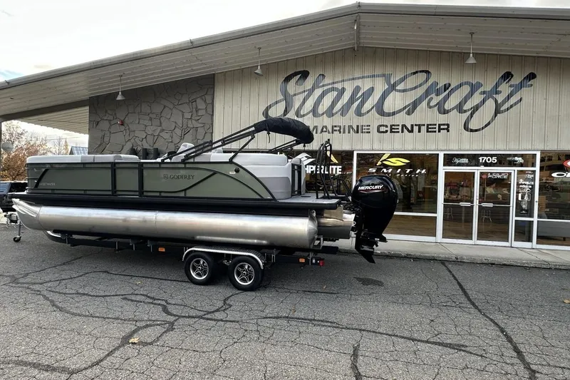 Slide: The Image of 2026 Godfrey Sweetwater 2286 SBC pontoon boat at StanCraft Marine Center. - 4