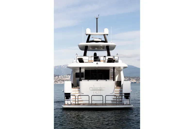 Slide: The Image of Luxury 2019 Crescent Semi-Displacement yacht on water, showcasing elegant design and modern features. - 19