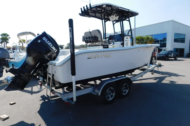 Slide: The Image of 2021 Sea Pro 219 Center Console boat on trailer with Suzuki outboard motor. - 10