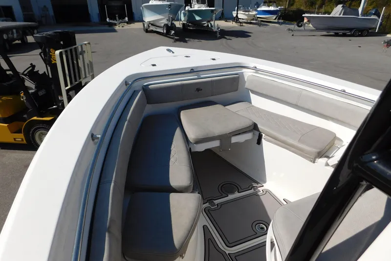 Slide: The Image of 2021 Sea Pro 219 Center Console boat with spacious seating and modern design. - 35