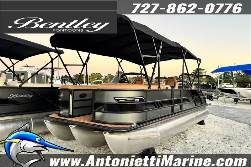 The Image of 2026 Bentley Pontoons Elite 223 Swingback Dual Capt displayed at Antonietti Marine. - 1