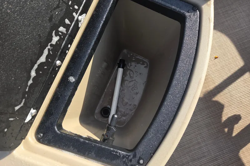 Slide: The Image of Livewell compartment in 2021 Sun Tracker Bass Buggy 18 DLX boat. - 12