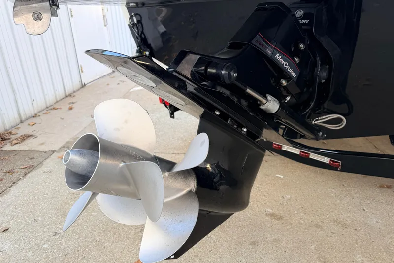 Slide: The Image of Propeller and drive of 2026 Sea Ray SDX 230 boat, featuring MerCruiser system. - 13