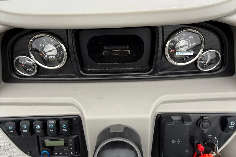 Slide: The Image of Dashboard of 2025 Berkshire 24CL 2.75 LE with gauges and controls. - 11