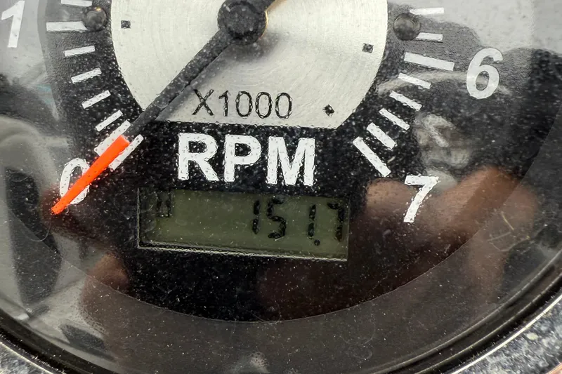 Slide: The Image of Close-up of RPM gauge at 1517 RPM on Berkshire 24CL 2.75 LE, 2025 model. - 14