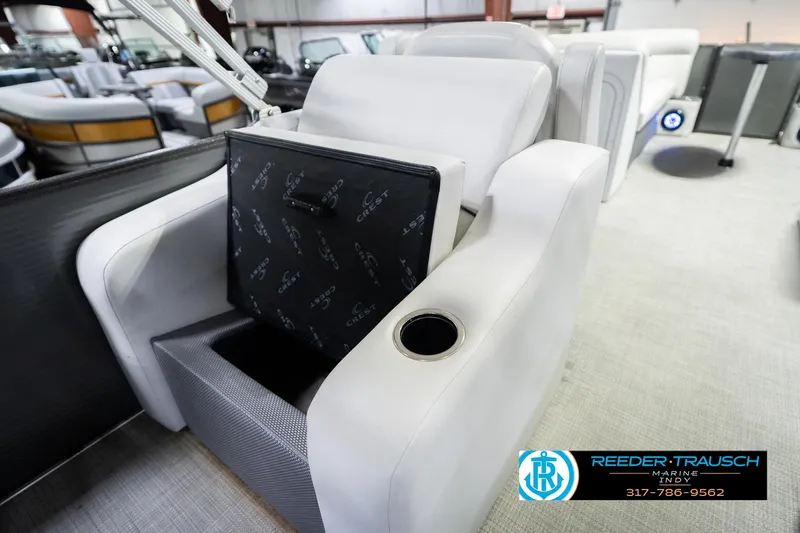 Slide: The Image of Crest SLRC 220 boat seat with storage compartment and cup holder, 2021 model. - 31