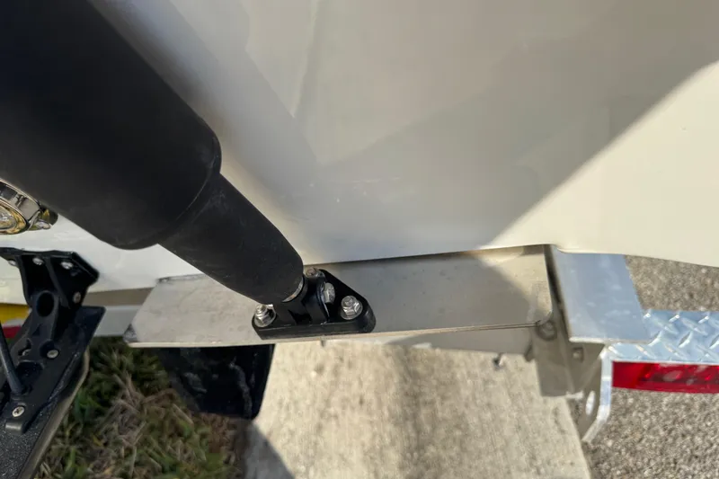 Slide: The Image of Close-up of a 2019 Key West 230 Bay Reef boat trailer component. - 29