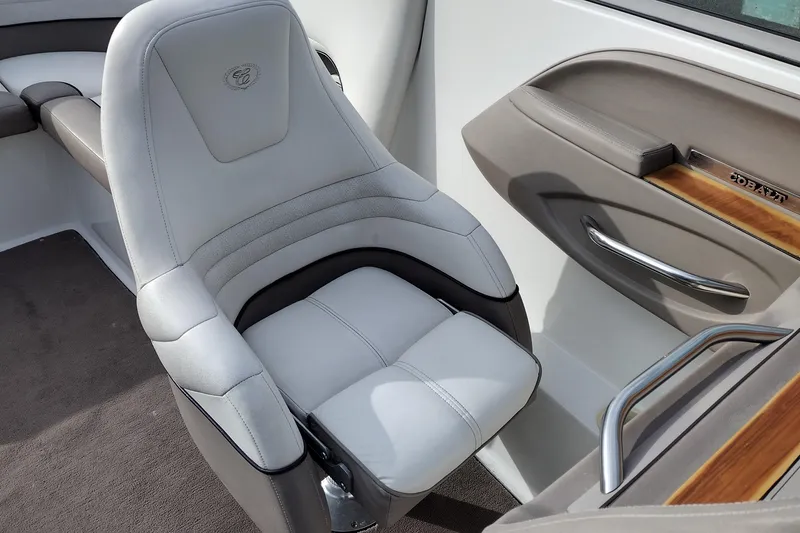 Slide: The Image of Luxurious interior of a 2000 Cobalt 246 boat featuring plush seating and elegant design. - 17