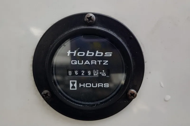 Slide: The Image of Hobbs quartz hour meter showing 6290.1 hours on Cobalt 246, year 2000. - 25