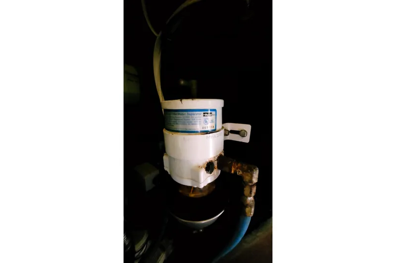 Slide: The Image of Fuel filter system on a 2002 Custom International Americas Cup Class boat. - 49