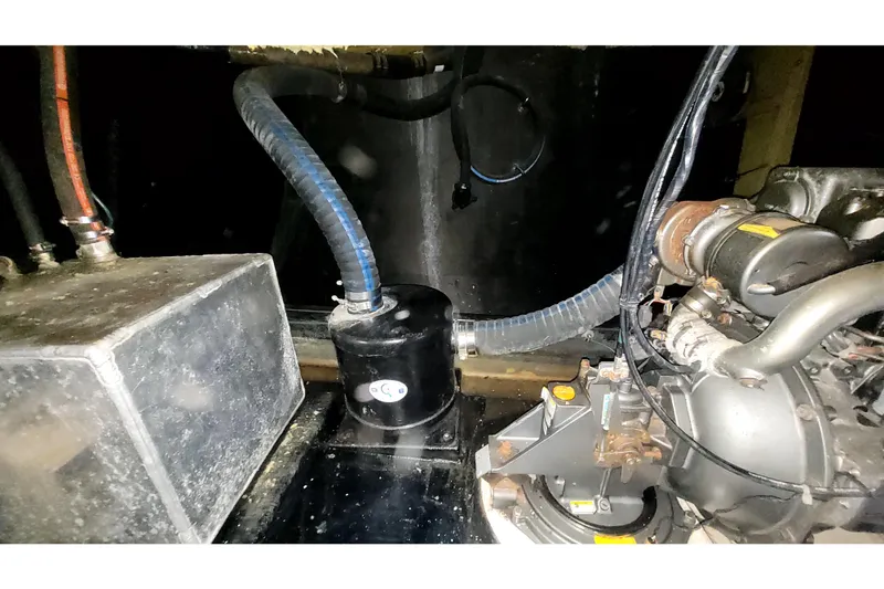 Slide: The Image of Engine compartment of 2002 Custom International Americas Cup Class yacht. - 52