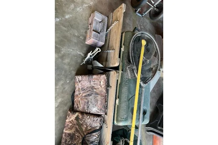 Slide: The Image of Hunting and fishing gear on a 2015 Custom 18x60 DUCK/SHRIMP/HUNT boat. - 19