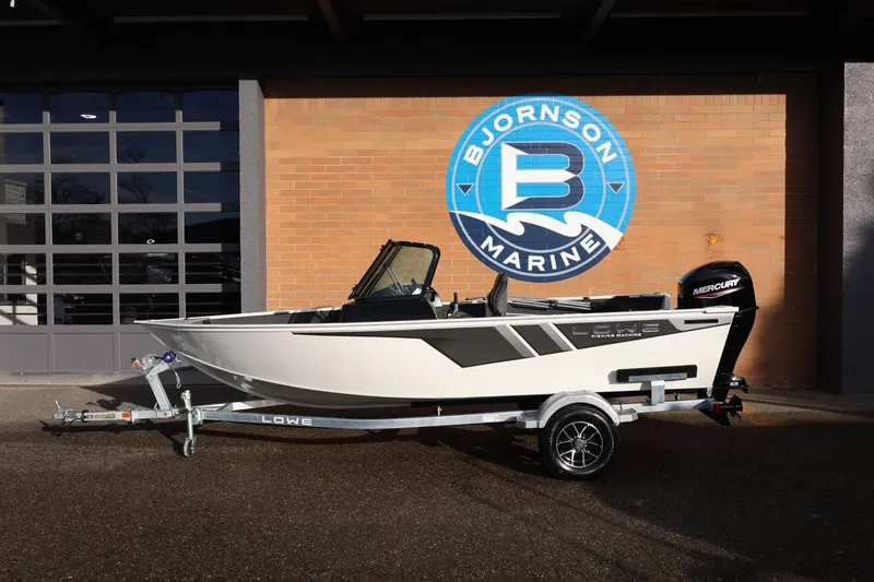 The Image of 2026 Lowe Fishing Machine 1675 WT boat on trailer at Bjornson Marine. - 1