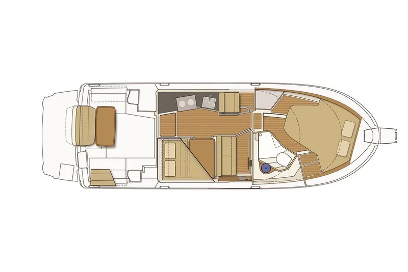 Slide: The Image of Manufacturer Provided Image: 2018 Ranger Tugs R-29 CB interior layout, featuring a spacious cabin and sleeping quarters. - 74