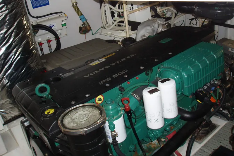 Slide: The Image of Engine room of 2015 Princess V48 yacht with Volvo Penta IPS 600 engine. - 41
